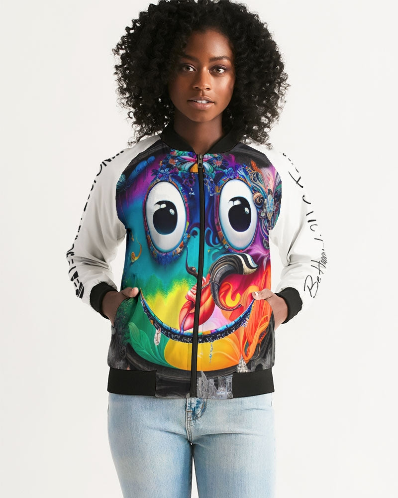 happy Women's All-Over Print Bomber Jacket – Daniela SV ART