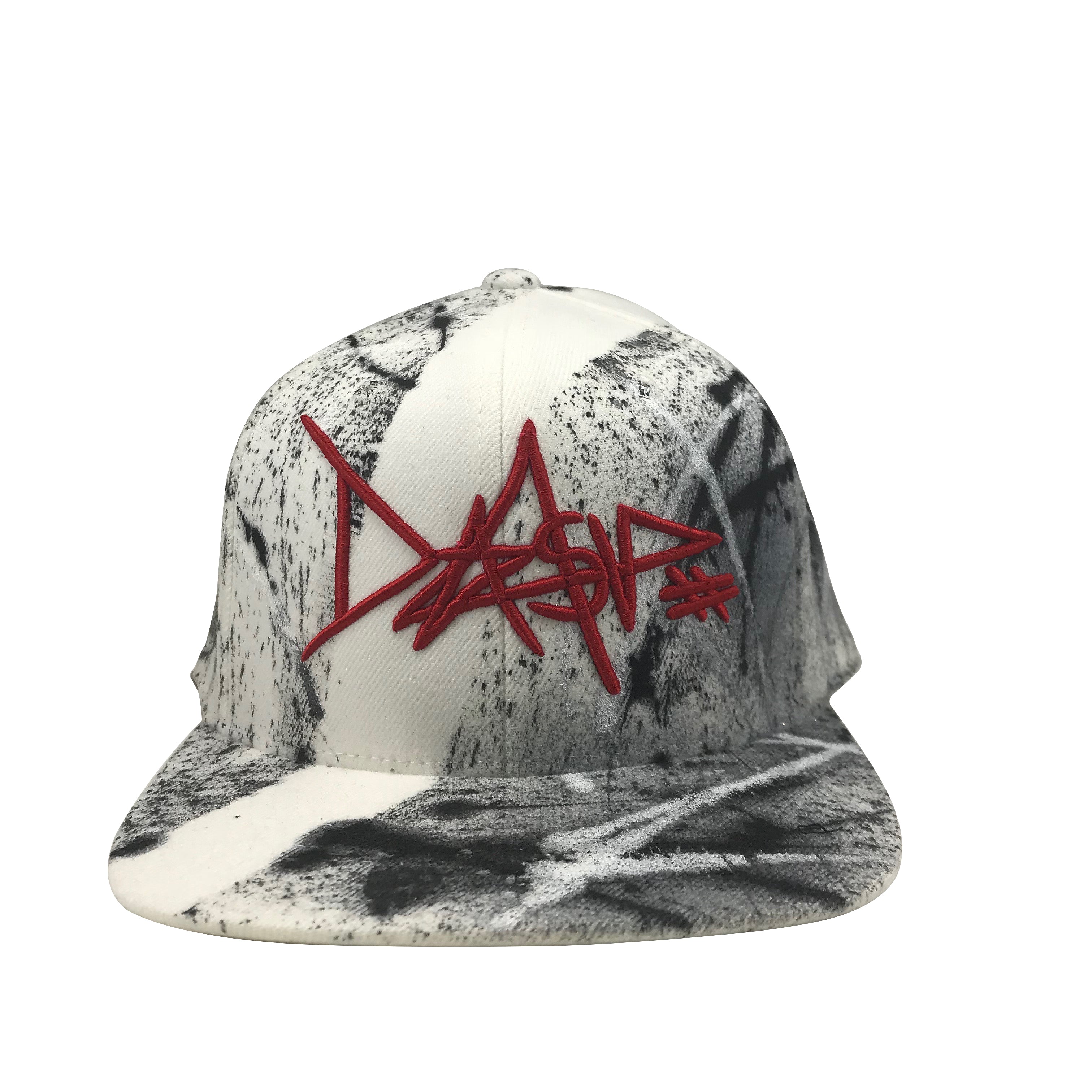 Hat - Unique hand painted  / DASV - red
