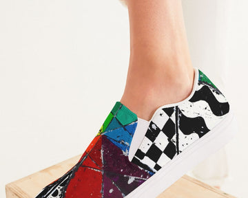 LOVE DPI Women's Slip-On Canvas Shoe - white base color / 12