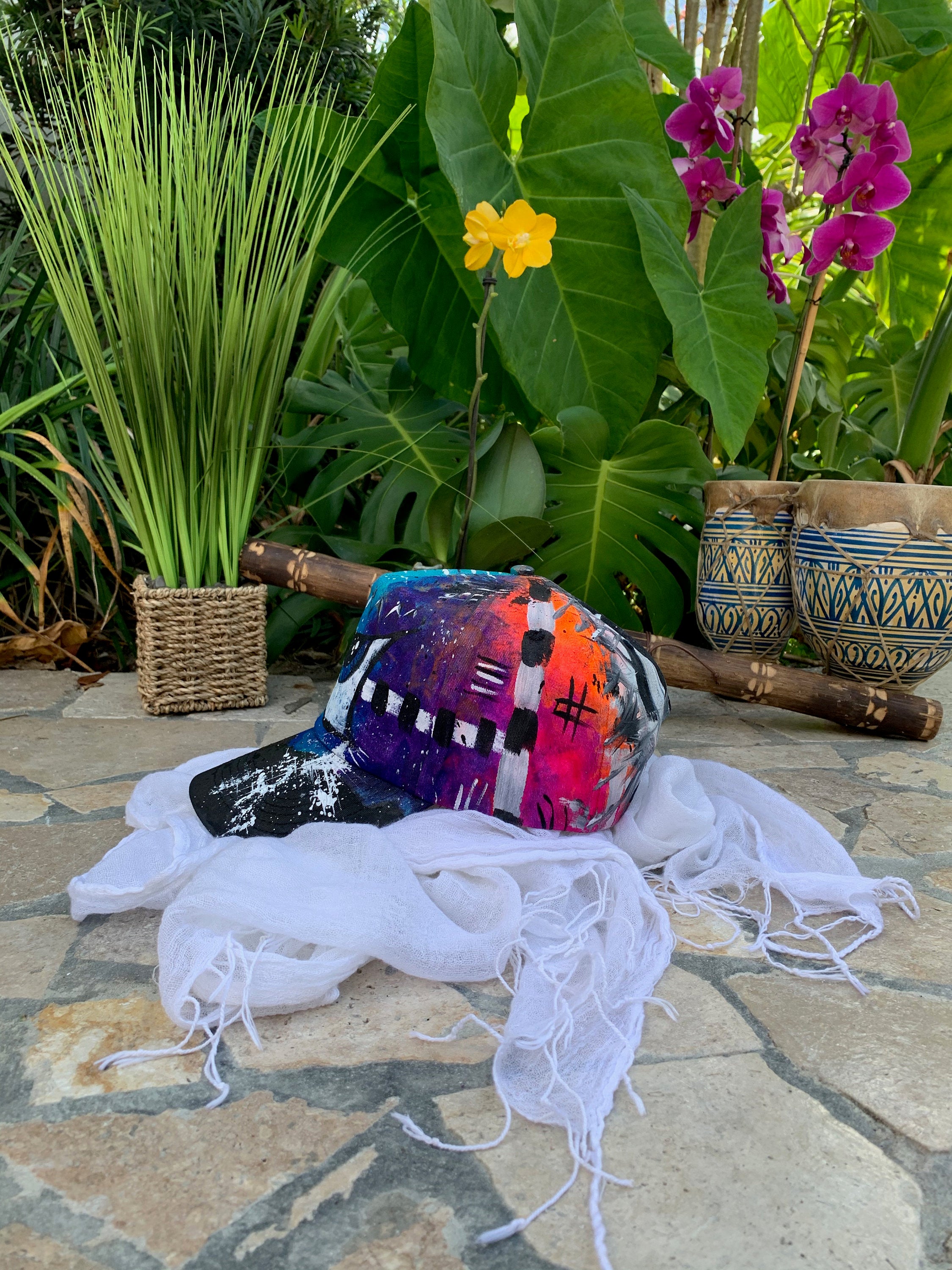One of a kind / Hand painted hat