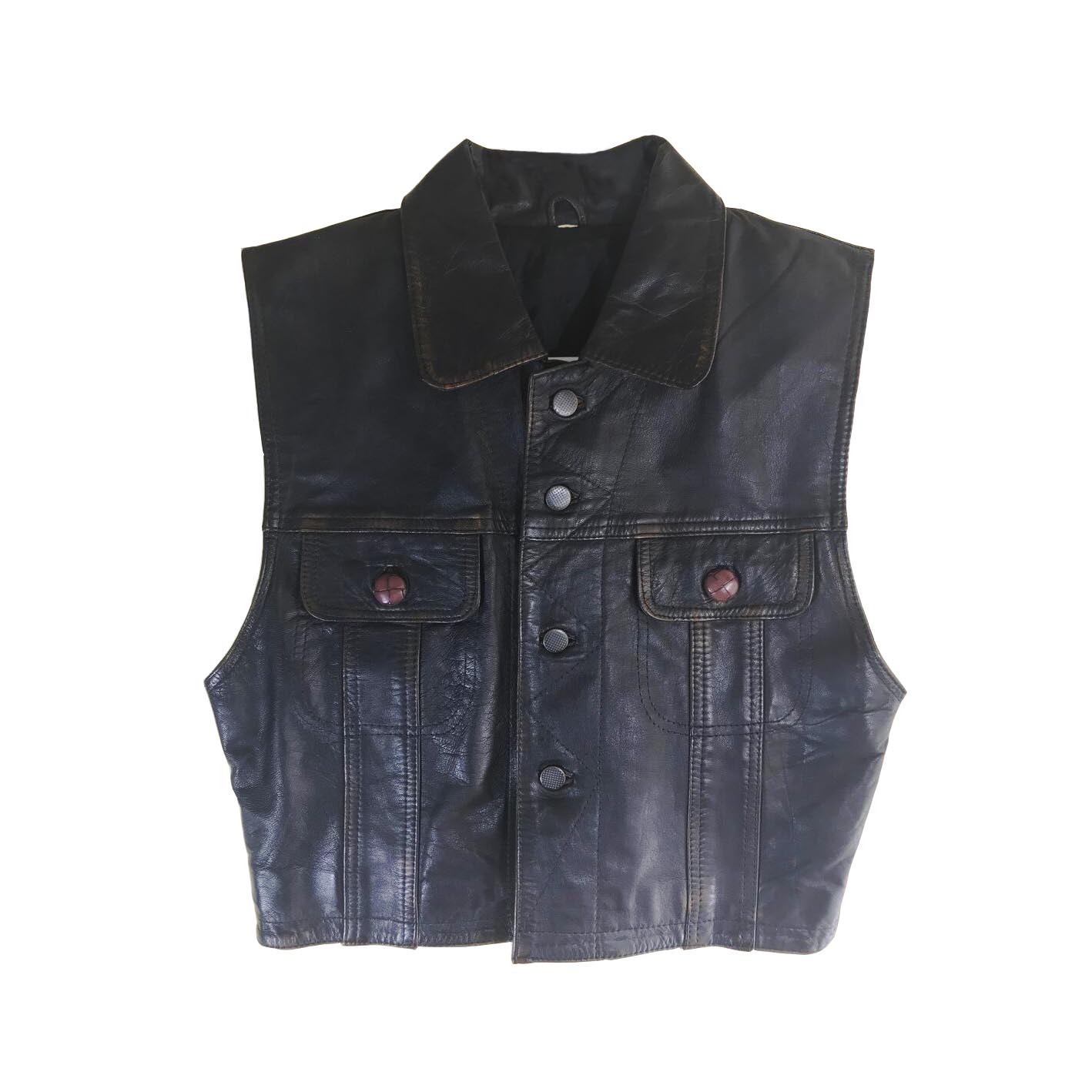 Vest Leather jacket - Don't die before you are dead -